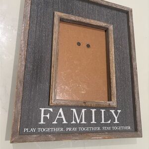 Rustic Gray Family Photo Frame